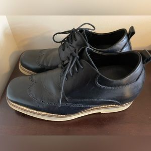 Calto Men’s Leather Black Shoes